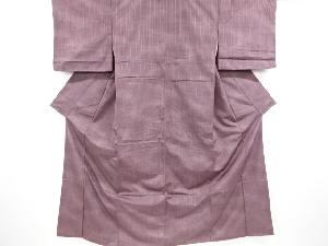 縞模様織り出し　手織り紬着物